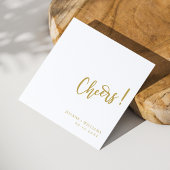 Gold & White Wedding Napkins Elegantes Cheers Desi Serviette
