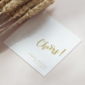 Gold & White Wedding Napkins Elegantes Cheers Desi Serviette