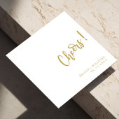Gold & White Wedding Napkins Elegantes Cheers Desi Serviette