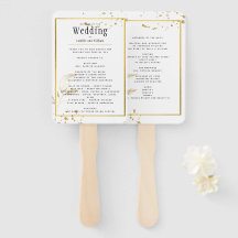 GOLD White Wedding Program
