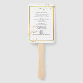 GOLD White Wedding Program Fächer (Rückseite)