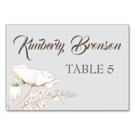 Gold Wildblume Individuelle Gästekarte Tischnummer