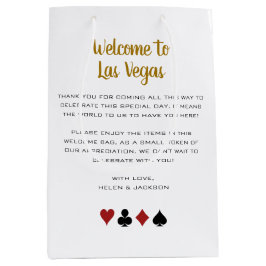 Gold Willkommen bei Las Vegas Wedding Willkommen Mittlere Geschenktüte