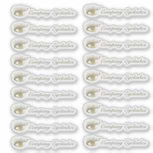 Gold Wimpern Logo Verpackung Geschäftsname Aufkleber