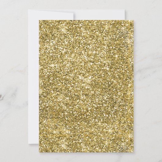 Gold Wine Bridal Dusche Einladung Karte (Rückseite)