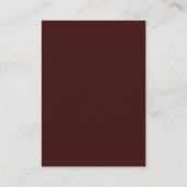 Gold Wine Burgundy Navy Blue Floral RSVP Card Begleitkarte (Rückseite)