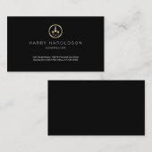 Gold Wine Icon Sommelier Business Card Visitenkarte (Vorne/Hinten)