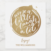 Gold Wine Lover Weinetikett (Einzelnes Label)