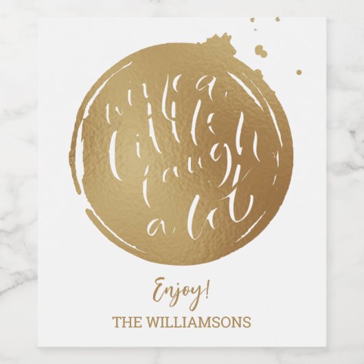 Gold Wine Lover Weinetikett (Einzelnes Label)