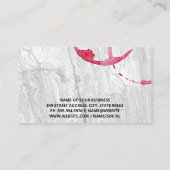 Gold Wine Splash Logo | Weinstein Schieferboden Visitenkarte (Rückseite)