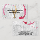 Gold Wine Splash Logo | Weinstein Schieferboden Visitenkarte (Vorne/Hinten)