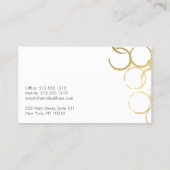 Gold Wine Stains Party Planer Business Card Visitenkarte (Rückseite)