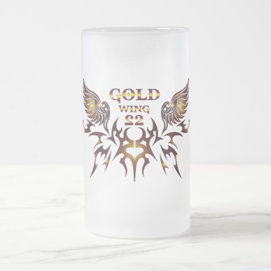 Gold Wing-2 Bierglas Mattglas Bierglas (Mittel)