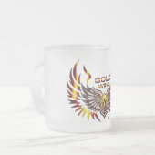 Gold Wing Glasbecher Mattglastasse (Vorderseite Links)
