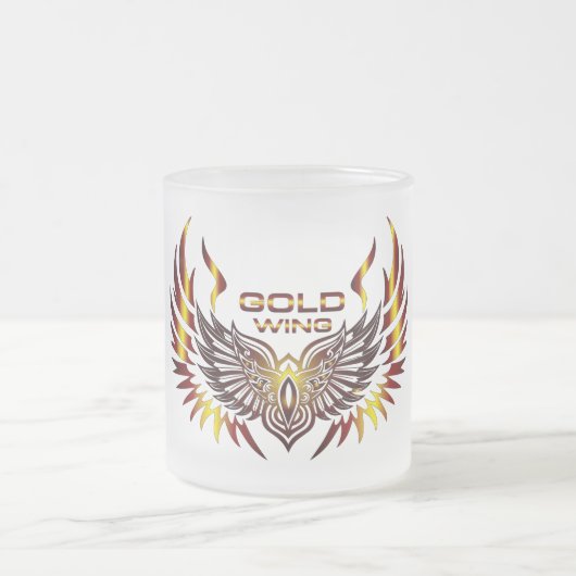 Gold Wing Glasbecher Mattglastasse (Mittel)