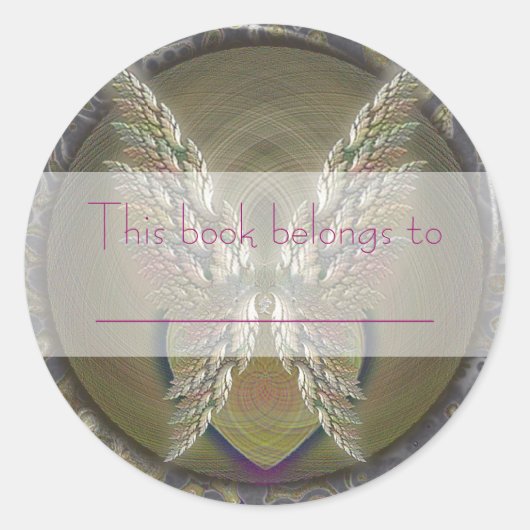 Gold Winged Heart Runder Aufkleber (Vorderseite)