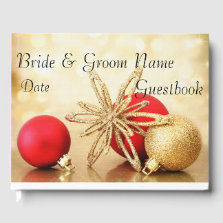 Gold Winter Christmas Gästebuch