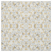 Gold Winter Floral Design Stoff (Muster)