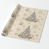 Gold Winter Geschenkpapier (Ungerollt)