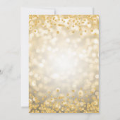 Gold Winter Glam Company Xmas Blue Ribbon Einladung (Rückseite)