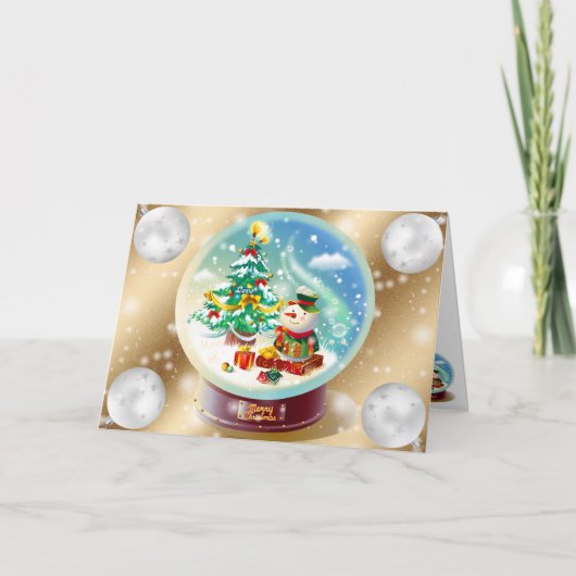 Gold Winter Karte (Vorderseite)