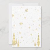 Gold Winter Onederland 1st Boy Birthday Einladung (Rückseite)