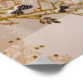 Gold Winter Snow Birds Weihnachten Poster (Ecke)