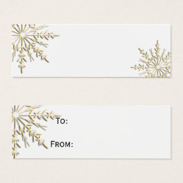Gold Winter Snowflake Gift Tags
