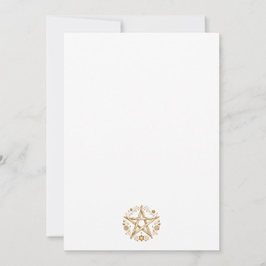 Gold Winter Solstice Party Einladung (Rückseite)