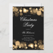 Gold Winter Weihnachten Party Einladung Programm & (Vorderseite)