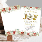 Gold Winter Weihnachtsschmuck Joy Baby Shower Einladung