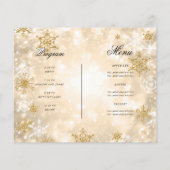 Gold Winter Wonder Holiday Einladungsprogramm & Me Flyer (Hinten)