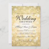 Gold Winter Wonderland Coupels Polterabend Einladung (Vorderseite)