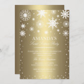 Gold Winter Wonderland Sweet 16 Einladung (Vorne/Hinten)
