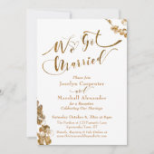 Gold Wir Got mit Botanicals auf Weiß Einladung (Vorderseite)