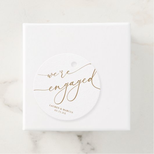 Gold Wir sind eine Verlobte Partnerin Geschenkanhänger (Beispiel)