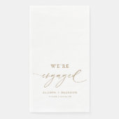 Gold Wir sind eine Verlobte Partnerin Serviette (Vorderseite)