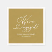 Gold Wir sind eine Verlobte Partnerin Serviette (Vorderseite)
