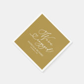 Gold Wir sind eine Verlobte Partnerin Serviette (Ecke)