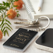 Gold Wir sind perfekt für jede andere Typografie Schlüsselanhänger (Vorderseite rechts)