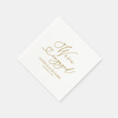 Gold Wir sind Verlobte Engagement Party Napkins Serviette (Ecke)