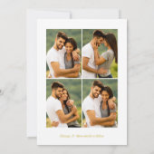 Gold Wir sind Verlobte Verlobung Ankündigung Foto (Rückseite)