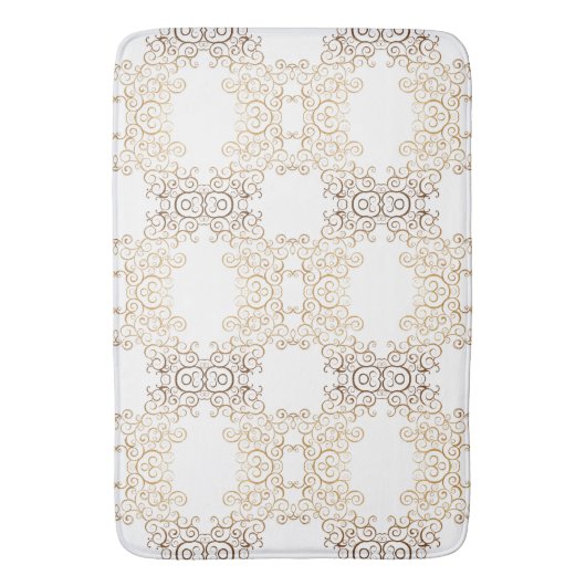 Gold Wirbel Arabesque Badematte (Vorderseite Vertikal)