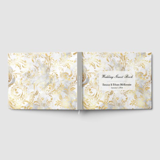 Gold Wirbel Gästebuch (Voll)