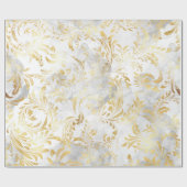 Gold Wirbel Geschenkpapier (Flach)