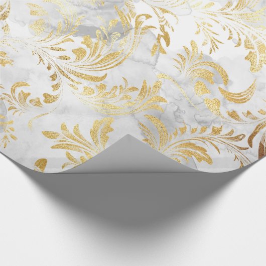 Gold Wirbel Geschenkpapier (Ecke)