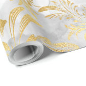 Gold Wirbel Geschenkpapier (Rolleneckpunkt)
