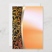 Gold-Wirbel Glas, hohe Absätze, Party für die Alte Einladung (Rückseite)