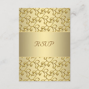 Gold Wirbel Gold 50. Hochzeitstag UAWG RSVP Karte