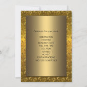 Gold Wirbel Gold Jeden Anlaß Party Template Einladung (Rückseite)